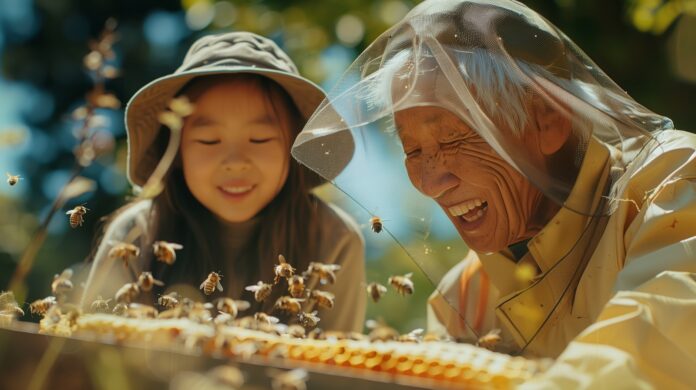 medecinesdumonde_La médecine des abeilles ou apithérapie naturelle, les trésors thérapeutiques de la ruche_beekeeper-working-bee-farm L’apithérapie naturelle
